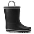 thumbnail image 3 of Kushyshoo Kids Rain Boots Black Waterproof Printed Rubber Boots with Handles Size 3 Big Kids Rain Boots, 3 of 5