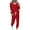 Red, variant on Lcziwo Women's Sweatsuit Outfits Spring Autumn Striped Casual Tracksuits Two Piece Outfits Long Sleeve Long Pants Sweatsuits Purple,XXL