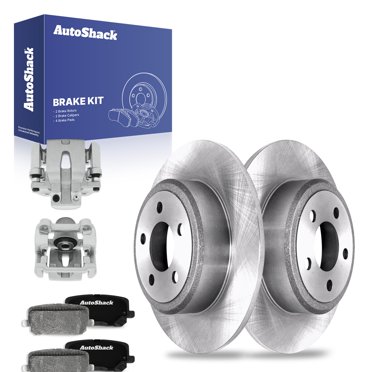 Detroit Axle Front & Rear Drilled & Slotted Rotors + Ceramic Brake Pads Kit For 2012-2013 Impala POLICE/TAXI ONLY