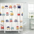 thumbnail image 1 of BSDHOME Pattern Cute Color Trains Kid Boy Baby Car Child Shower Curtain 60x72 inches, 1 of 1