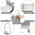 thumbnail image 3 of TROPOW Toddler 2 Step Stool Kids Standing Tower for Toddlers Plastic Learning Helper Stool for Kitchen Counter Bathroom Sink Toilet Potty Training with Handles and Non-Slip Pads,Gray, 3 of 8