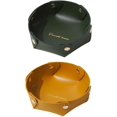 thumbnail image 1 of 2 Pieces Leather Storage Tray, Faux Leather Tray, Storage Tray (Dark Green + Orange), 1 of 5