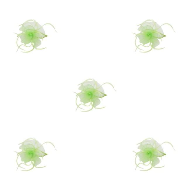 pitrice 1/2/3/5 Maille Fascinator Femmes Coiffure Prom Maquillage Nuptiale Scène Réglable Performance Photo Coiffe Fille Bande de Cheveux Vert Clair 5PCS