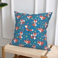 thumbnail image 6 of Throw Pillow Covers, Cute Fox Floral Soft Square Pillow Cases with Invisible Zipper for Couch Bed Sofa, Farmhouse Fall Home Decor 18"x18", 6 of 7