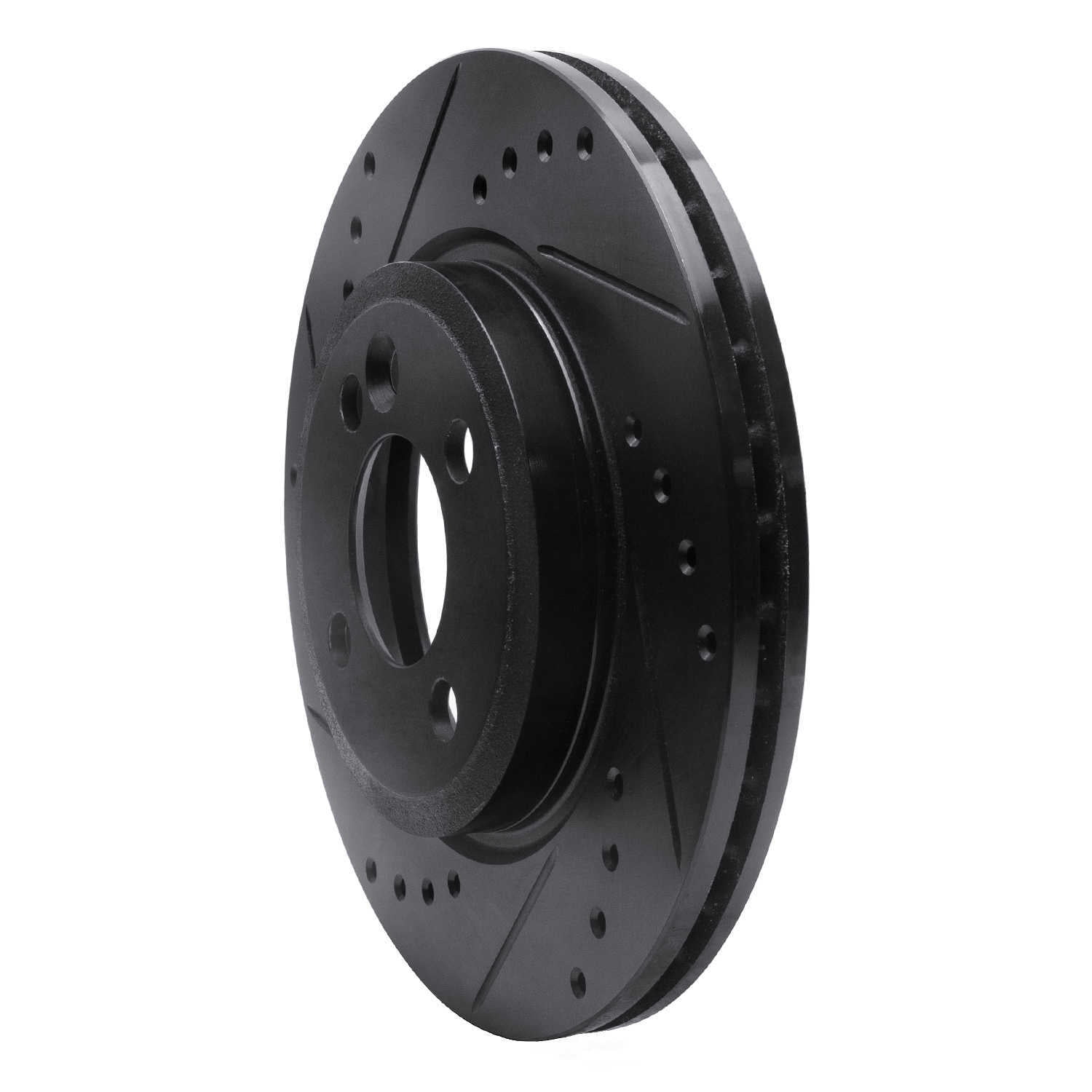 Dynamic Friction Company 633-32004L DFC Brake Rotor - Drilled And Slotted - Black