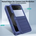 thumbnail image 6 of Asuwish Compatible with Samsung Galaxy Z Flip 4 5G 2022 Phone Case Hybrid Rugged Shockproof Hard Protective Drop Proof Full Body Heavy Duty Mobile Cell Cover for ZFlip4 Z4 Flip4 4Z Women Men Blue, 6 of 7