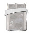 thumbnail image 2 of Gray Coastal Twin Size Down Alternative Comforter, Lightweight Comforter Quilt Bedding Set with Pillow Shams Nautical Beach Summer Sea Starfish Coral All Seasons Bed Comforter Duvet Insert 68"x86", 2 of 7
