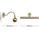 thumbnail image 2 of Modern Adjustable Twin Picture Wall Light in an Antique Brassed Effect Finish, 2 of 5