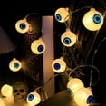 thumbnail image 4 of 2 Meters 10LED Light Spooky LED Lights Horror Themes Adjustable Light Bat Ghost Pumpkin Shapes Halloween Decor, 4 of 10