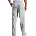 thumbnail image 3 of Pantalones largos para hombre, casuales, de moda, lisos, de pierna recta, con cordón y cintura elástica, 3 of 3