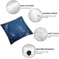 thumbnail image 4 of Acheng Decorative Square Pillow Covers Galaxy Star, Starry Universe Constellation Galaxy Space Throw Pillow Case Set of 2, Soft Cushion Cover Pillowcases for Home Bedroom Sofa Armchair White, 4 of 6