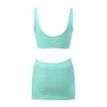thumbnail image 6 of Sngxgn Bikini Set for Women Two Piece Swimsuits Cut Out High Waisted Scoop Neck V Cut Bottom(Mint Green,S), 6 of 8