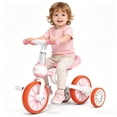 thumbnail image 5 of KORIMEFA 3-in-1 Kids Tricycle, Toddler Trikes with gift for Ages 1-4 Boy Girl, Pink, 5 of 14