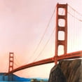 thumbnail image 3 of Atelier B Art Studio 15x15 Black Modern Framed Museum Art Print Titled - Sunset on the Golden Gate Bridge, 3 of 5