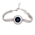 thumbnail image 1 of White Repetition Signature Black Tennis Chain Anklet Bracelet Diamond Jewelry, 1 of 3
