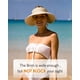thumbnail image 4 of Sombrero con visera solar FURTALK para mujer, paja, ala ancha, beige, 4 of 8