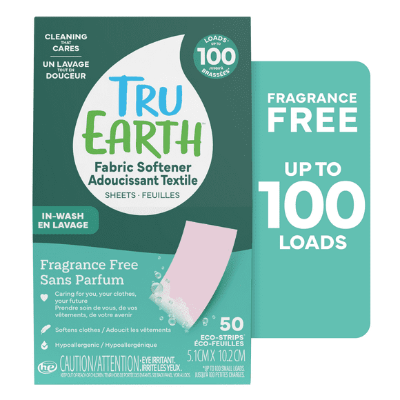 Tru Earth Fabric Softener Sheets - Fragrance Free - 50 Sheets