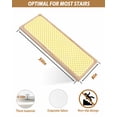 thumbnail image 4 of Yellow White Plaid Stair Treads for Wooden Steps Indoor Runner Rug Carpet, Modern Retro Geometric Checkered 10 Pieces Peel and Stick Staircase Step Treads Covers Washable Throw Door Mats, 30"x8", 4 of 6