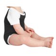 thumbnail image 3 of Yellow Rooster Infant Short Sleeve Baseball Fine Jersey Bodysuit Black/White 6M, 3 of 5