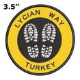thumbnail image 2 of Go Trekking! At Lycian Way, Turkey 3.5 Inch Iron Or Sew On Embroidered Fabric Badge Patch Hiking Trails Iconic Series, 2 of 2