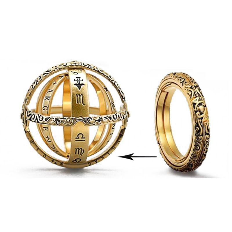 Gold astronomical ring best sale