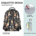 thumbnail image 5 of Pioneer Flower Floral Print Pattern Backpack for School, Cute School Bag with Adjustable Shoulder Straps and Padded Back, 15.3"x11"x7.1", 5 of 5