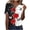 A04, variant on Womens Summer Tops Stylish Half Button Floral Printed Short Sleeve Boho Casual Blouse
