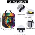 thumbnail image 6 of Camo Camouflage Black And Grey Insulated Lunch Bag Portable Reusable Zipper Lunch Box For Men Women Work Picnic Travel Camping, 6 of 6