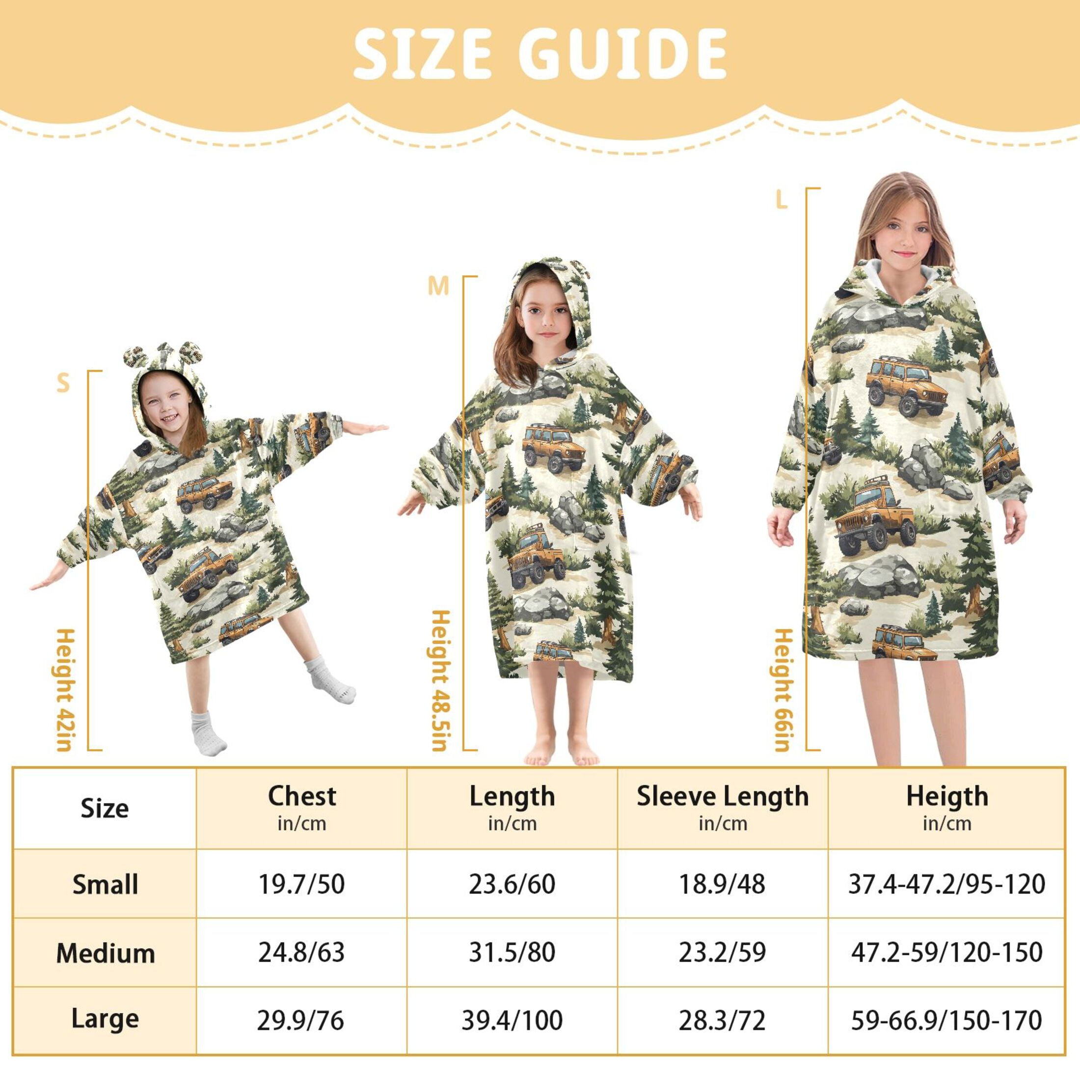 Wearable Blanket Christmas Hoodie for Road Cars Flannel Hooded Blanket with Pockets and Sleeves Suitable