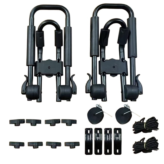 Car accessories, Kayak Roof Rack, Aluminum Kayak Carrier Folding J-Style Universal 4-in-1 Multifunction for Canoe, SUP, Kayaks, Surfboard Rooftop Mount on SUV, Car and Truck Crossbars