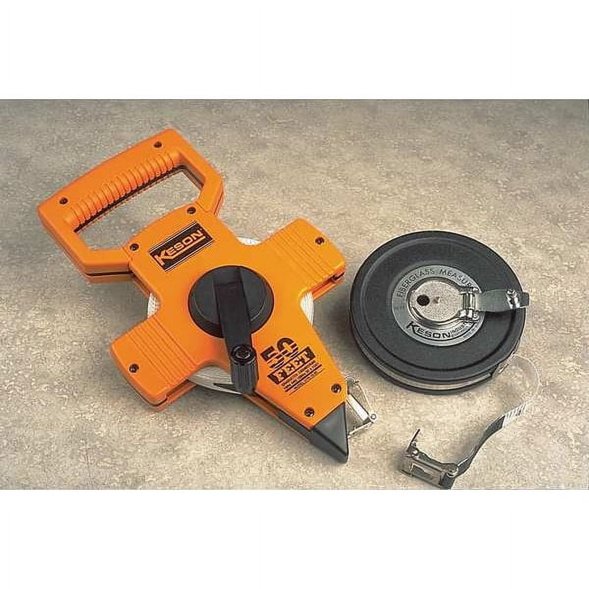 Keson MC1850 Closed Metal Housing Fiberglass Measuring Tape (Graduations: ft., in, 1/8), 50-Foot