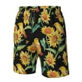 thumbnail image 6 of Uemuo Sunflowers And Bird Pattern Men's Swim Trunks Hawaiian Beach Bathing Suit Swimsuits Beach Quick-Dry Shorts with Pockets-Medium, 6 of 9