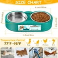 KEKELAN Heated Pets Water STF9 Bowl for Dogs Cats, Stainless Steel