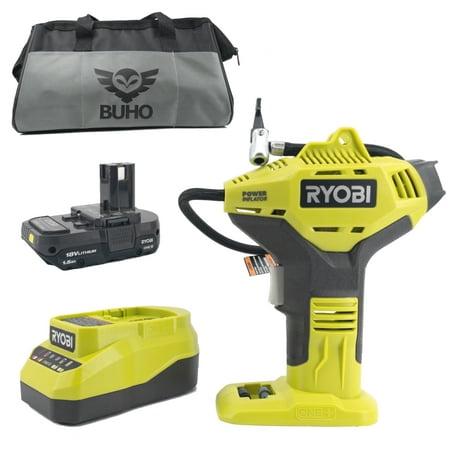 

Ryobi P737D Portable Power Inflator with Charger 1.5 Ah Lithium-ion Battery and 15 Inch Buho Tool Bag