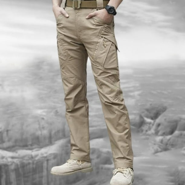 REDHOTYPE Casual Cargo Pants Elastic Outdoor Army Trousers Men Slim Many  Pockets Waterproof Wear Resistant Tactical Pants 