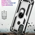 thumbnail image 6 of Compatible with Motorola Moto G Power 2022 Case Built-in 360 Ring Holder Kickstand, Extreme Protection Military Armor Magnetic Car Dual Layer Protective Heavy Duty Phone Cover,Silver, 6 of 7