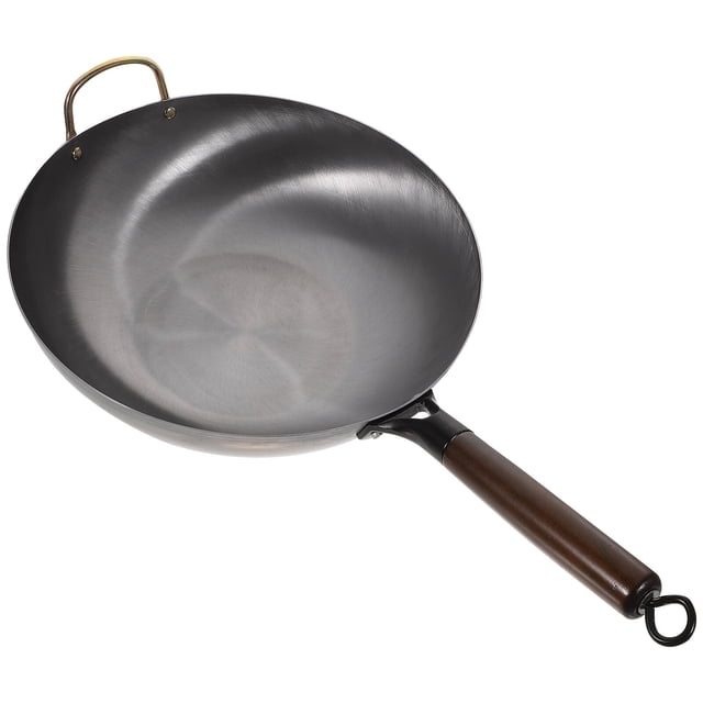 Kitchen Cooking Pan Flat Bottom Pan Iron Pan Non-stick Pan Kitchen Thicken Wok
