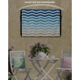 thumbnail image 6 of Outdoor TV Cover 48 to 50 Inch Weatherproof, Geometric Beach Striped Pattern Waterproof TV Screen Protector for Outside Decor with Zipper and Pocket 48"L x 30"H , Blue Brown Wave Pattern, 6 of 7