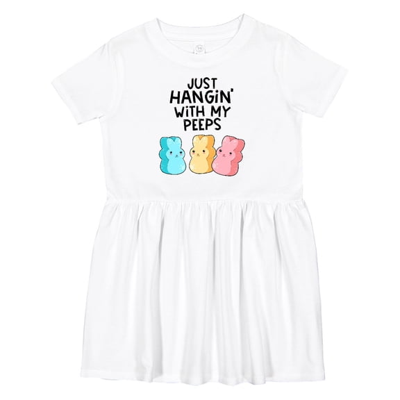 Inktastic Easter Just Hangin' with My Peeps Girls Toddler Dress