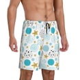 thumbnail image 2 of Fotbe Gold Stars Blue Dots Pattern Pantalones Cortos de Pijama para Hombre, Ropa de Dormir, Pantalones de Pijama Cortos para Hombre-3X-Large, 2 of 6