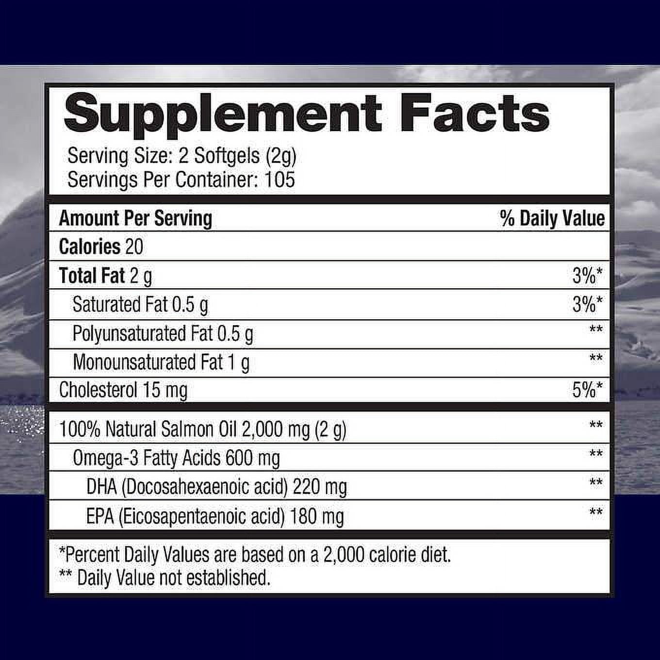 Pure Alaska Omega Wild Salmon Oil 1000 mg., 210 Softgels