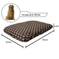thumbnail image 2 of Geometric Pet Bed, Concentric Surreal Squares Motifs Abstract Symbols Warm Tone Backdrop, Resistant Pad for Dogs and Cats Cushion with Removable Cover, 24" x 39", Seal Brown Champagne, by Ambesonne, 2 of 4