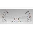 thumbnail image 3 of NEW VERA WANG V04 WOMENS/LADIES DESIGNER HALF-RIM GOLD "SCHOOL TEACHER PROFESSOR" LOOK MADE IN JAPAN FRAME DEMO LENSES 49-18-135 EYEGLASSES/EYEGLASS FRAME, 3 of 9