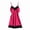 rose pink, variant on Women Lingerie V Neck Sexy Nightwear Satin Sleepwear Lace Babydoll Halter Chemise Satin Sleepdress Exotic Nightgowns Bridal Nightdress