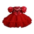 thumbnail image 1 of Robes de Fille Robe Formelle pour Filles Robe Rouge Robes de Premier Anniversaire pour Filles Robes de Jour pour Enfants pour Filles Mode Filles, 1 of 9