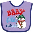 thumbnail image 3 of Inktastic Baby It's Cold Outside Boys or Girls Baby Bib, 3 of 4