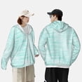 thumbnail image 4 of Lsque Blue Bright Pattern UPF 50+ Lightweight Sun Protection Men's Women's Long Sleeve Shirt, Hoodie Performance -Large, 4 of 7