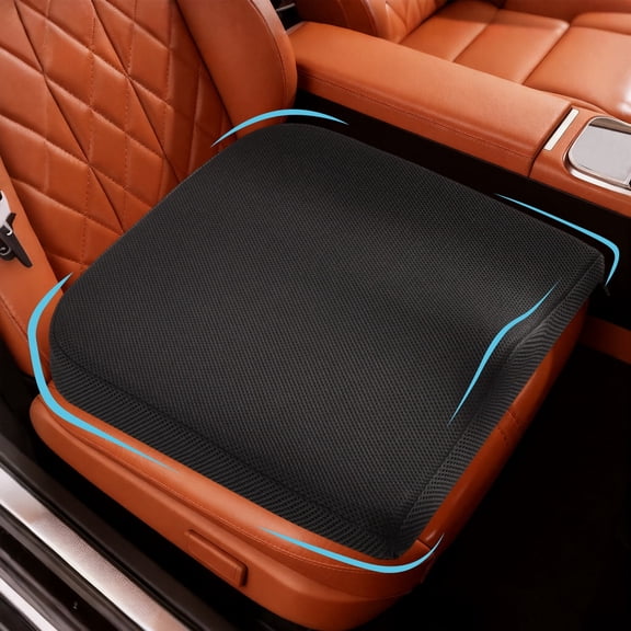 WANTELL Car Seat Cushion for Driving, Office Chair Cushions with Removable Cover, Non-Slip Sciatica & Lower Back Tailbone Chair Pillow Pad, Memory Foam Seat Cushion for Car
