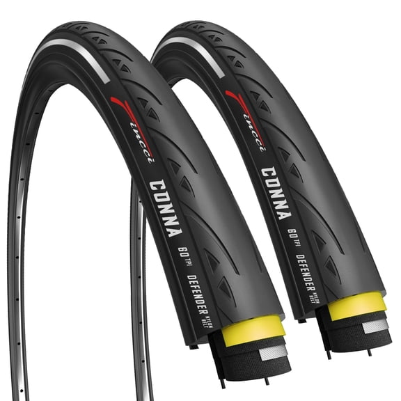 Fincci 700x23c Bike Tires (23-622) Foldable Anti-Puncture for Road, Racing, and City Bikes, 2-Pack