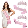 thumbnail image 4 of DESIGNICE Birthday Girl Crown,Carved Details Combined with Modern Design Coronas Para 20 Anos,Glossy Appearance Enhances Visual Effect Princess Crown,Style3, 4 of 4